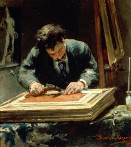 The Picture Framer，1878 作者 戴维·奥恩斯（David Oyens）